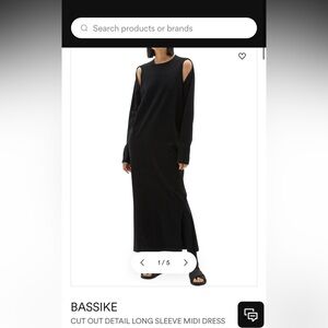 BASSIKE

CUT OUT DETAIL LONG SLEEVE MIDI DRESS